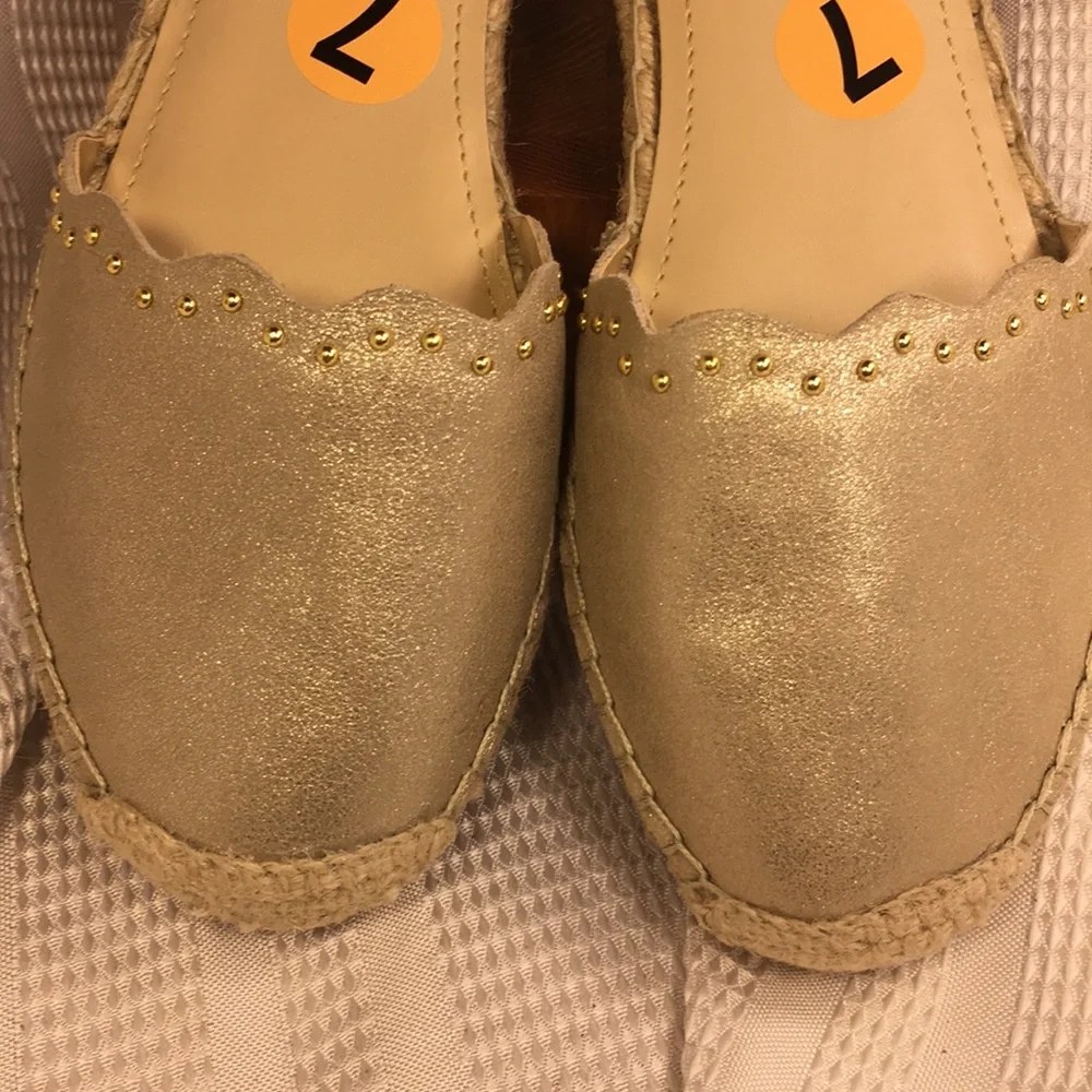 NWT Marc Fisher leather espadrilles ankle strap